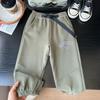 2025 Nova Roupa Infantil de Outono para Meninos Estilo Japonês Calças Esportivas para Meninos Calças de Moletom Cavalo Baixo Harem Jogger Calças Venda por Atacado