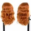 Moda Transfronteriza Peluca Europea y Americana para Mujer Larga Corta Rizada con Encaje Frontal