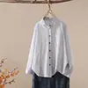 Colección Otoño 2026 Cárdigan de punto para mujer con botones, estilo japonés, rayas, bolsillo, camisa de manga larga, top base casual