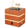 Mesita de Noche Flotante con Tres Cajones, Madera Maciza Simple, Carga Inalámbrica Moderna, Multifuncional, Lujo Ligero, Gabinete de Mesita de Noche para Dormitorio del Hogar