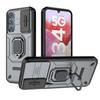 Aplicable a la nueva funda para teléfono Samsung m34 con anillo de oso de combate, cubierta protectora con ventana deslizante magnética para Samsung M34