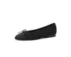 Zapatos Planos de Ballet para Mujer, Estilo Nuevo, con Lazo de Nudo, Bloques de Color, Punta Redonda Poco Profunda, Suela Suave, Versátiles, con Acabado de Alta Gama