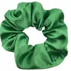 Scrunchies Médios Atacado de Fabricante em Estoque, Elásticos de Cabelo Esportivos Femininos de Cetim Cor Sólida Fresca Estilo Ins