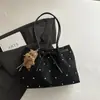 Bolso de Hombro Individual para el Trabajo, Bolso Tote Debajo del Brazo, Lunares, Retro, Gran Capacidad, Moderno, Mujer 2026, Lazo, Nuevo, Casual