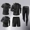 Ropa Deportiva Transfronteriza para Hombre Traje Deportivo Mallas de Secado Rápido Alta Elasticidad Entrenamiento de Carrera Ropa para Baloncesto Carrera Matutina Primavera y Otoño