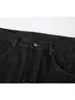 Calça Jeans Wide Leg Retrô Americana com Rebites para Homens Bolso Traseiro com Rebites Metálicos Bainha Dobrada Estampa de Bandeira Nacional Calça Reta Comprida