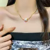 Moderna Cadena para Clavícula de Mujer con Perlas, Collar Único y Elegante de Acero de Titanio, Para Usar en Capas, Versátil y Elegante