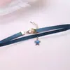 Colección de 3 días de joyería coreana, collar sexy con cinturón de encaje colorido, gargantilla, cadena corta para clavícula, collar de cadena tipo suéter.