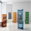 Estante de acrílico moderna de luxo leve, grau E0, combinação livre integrada, armazenamento de chão