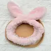 Pulseira de Rosto de Desenho Animado Fofa para Lavar o Rosto Feminina Outono e Inverno Pelúcia Impermeável Punho à Prova de Umidade Artefato Crianças Faixa de Cabelo para Lavar o Cabelo Acessórios de Cabelo