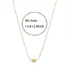 Joyería Fina de Nicho para Mujer Sencilla y Exquisita, Accesorios de Lujo Ligero, Colgante de Corazón, Collar de Oro de 18K, Joyería de Yiwu
