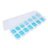 Bandeja de 14 cubitos de hielo, molde cuadrado para cubitos de hielo con tapa, bandeja de hielo de silicona, fondo suave, fácil de desmoldar, caja de hielo, caja de cubitos de hielo casera