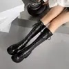 Botas de Calle para Chica Caliente Botas Altas de Caballero de Suela Gruesa para Mujer 2025 Otoño e Invierno Nuevas Botas de Tacón Elegantes Versátiles de Otoño e Invierno
