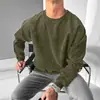 2025 Europeo y Americano Transfronterizo para Hombre Nuevo Estilo Color Sólido Casual Moda Tendencia Cuello Redondo Manga Larga Sudadera con Capucha Ropa de Hombre Gris Negro