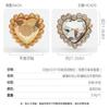 Nuevo Corazón de Metal Corazón Diamante Encaje Oro Fondo Vidrio Diamante Color Corazón Durazno Funda para Teléfono Móvil Material DIY Accesorios Hechos a Mano