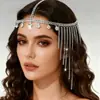 Europeo y Americano Más Vendido Cadena de Pelo de Borla Simple Multicapa Accesorios Femeninos Novia Accesorios de Boda Moda Cadena para la Frente Bohemia