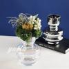 Florero de Vidrio Simple para Oficinas de Bienes Raíces, Sala de Estar, Comedor, Mesa, Mesa de Centro, Gabinete, Adornos de Decoración Suave para Villa