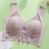 Padrão de renda Bow Traceless Underwear Vest Estilo Beleza Costas Integrado Anti-corrida Sutiã Leve Tamanho Grande Grande Peito Brilhante