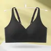 Sujetador de leopardo sin costuras cómodo de talla grande para mujer, europeo y americano, transfronterizo, alta elasticidad, a prueba de impactos, cómodo, push-up, sujetador de espalda bonita para mujer