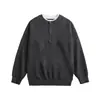 Yidao Vintage Otoño 2026 Nueva Colección: Suéter para Hombre con Cuello Henley, Retro, Corte Relajado, Top de Punto Versátil