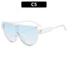Nuevas gafas de sol de moda con lentes semicirculares unidas, gafas de sol con alto sentido de la personalidad, gafas de sol transfronterizas para todo tipo de atuendos de Europa y Estados Unidos