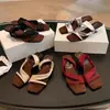 Versión de Piel de Vaca, Altura de Tacón de 5.5cm~Elegantes Sandalias con Punta Cuadrada, Punta Abierta, Tacón Grueso, Tacón de Cuña para Mujer, Verano