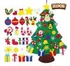Venta Directa Transfronteriza Más Vendido Árbol de Navidad de Fieltro DIY Árbol de Navidad de Dibujos Animados de Fieltro para Niños Decoraciones Festivas Venta al por Mayor