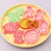 Molde para Galletas Serie Animales de Granja Cerdo y Cordero Molde para Galletas Dibujos Animados 3D Galletas Impresas Simuladas DIY