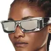 Gafas de sol reflectantes de mercurio estilo europeo y americano, tecnología futura Y2K, para mujer, para exteriores, ciclismo, piloto