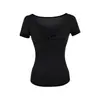Camiseta Estilizada de Manga Corta Ajustada con Escote en V y Lazos Cruzados para Mujer, Nuevo Estilo Verano 2026, Impresionante Top Corto Ajustado Dulce y Picante
