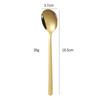 Colher personalizada de fábrica estilo coreano colher de aço inoxidável 304 colher de comer doméstica garfo de sobremesa colher de mistura com cabo longo para café