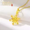 Collar Dorado con Copo de Nieve Brillante para Mujer Colgante de Filigrana Cadena de Clavícula de Nicho de Alta Gama Set Regalo de Cumpleaños para Novia