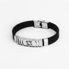 Temu venda quente oco de aço titânio masculino pulseira personalizada jóias pulseira de silicone fornecimento transfronteiriço