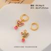 Novos Brincos Chinoiserie Retrô Luxo Acessível Gota de Óleo Flor Nicho Moda High-End Temperamento Requintado Versátil Brincos Argola