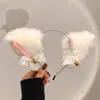 Conjunto Fofo de Acessórios de Cabelo de Raposa e Coelho de Pelúcia para Mulheres: Presilhas de Cabelo de Orelha de Animal Real, Acessórios de Cabelo de Orelha de Gato, Faixas de Cabeça Puro Desejo