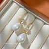 Joyas Aitong Personalizadas Moda Coreana Femenina Chapado en Oro Pendientes Pequeños de Bombilla Perla Pendientes Elegantes de Gama Alta Pendientes