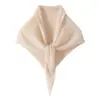 Bufanda Triangular de Punto de Color Puro 100% Cachemira Nueva para Mujer Otoño e Invierno Estilo Coreano Versátil Chal Exterior Cálido