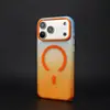 Adecuado para iPhone 18 Pro Max Funda de Teléfono Magnética Gradiente Mate Similar a la Piel Apple 17 Funda Protectora Transparente Completa