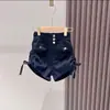 Traje de Verano para Niñas 2025 Nuevo Diseño Mediano y Grande Infantil Encaje Empalmado Manga Corta Verano Cordón Shorts de Mezclilla