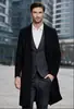 Casaco trench coat masculino moderno transfronteiriço por atacado, moda outono e inverno europeia e americana, casaco trench coat de comprimento médio, casaco de lã masculino plus size