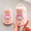 Zapatos de Caminar para Bebé de Verano, Zapatos para Bebé con Sonido, Zapatos para Niños Pequeños, Zapatos para Niñas, Sandalias de Punta Cerrada con Sonido para 0-2 Años