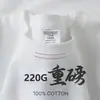 Camiseta Básica de Algodão Puro Pesado Cor Sólida Gola Redonda Manga Curta Unissex Casual Versátil Camiseta Pesada de Manga Curta