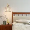 Lustre de vidro e latão estilo retro nórdico para pousadas, balcões de bar, restaurantes, luminárias de cabeceira, cafeterias criativas, luminárias de vela para quarto