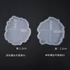 Molde de Resina de Cristal DIY Papoula Onda Irregular Base para Copo Molde de Exibição Molde Decorativo de Silicone