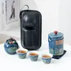 Juego de Té de Viaje Portátil al Por Mayor Juego de Té Kung Fu para Exterior Taza Rápida Vacaciones Regalo Chino de Negocios Logotipo