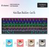 Teclado Sem Fio Personalizado Bluetooth Três Modos 61 Teclas RGB Eixo Verde Celular Tablet Notebook Desktop Jogo Tecla Mecânica