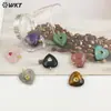 Wt-P2059 Collar con Colgante de Joyería de Piedra con Forma de Corazón Dulce y Romántico y Zircón con Forma de Corazón Cristal Rosa Cristal de Fresa Gema