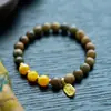 Pulsera de Sándalo Verde Jade Hetian Calabaza para Hombres y Mujeres 2025 Nuevo Regalo de Verano Pulsera de Cuentas de Madera Buda