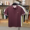 Camiseta Polo de Malha Stretch Algodão de Fibra Longa Xinjiang Leishibert Masculina Manga Curta Verão Respirável Não Amassa Camiseta Manga Curta