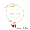 Pulseira Pingente de Frutas Coloridas Cereja Estilo Chinês Transfronteiriça Europeia e Americana Pulseira Criativa Fresca e Doce de Nicho Joias Venda por Atacado